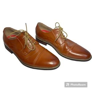 Bruno Marc | Men's Light Brown/ Cognac Leather Dress Shoe | Size 12